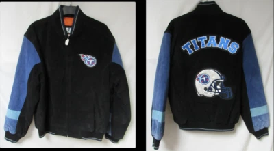 Tennessee Titans Men's Size X-Large Suede Leather Jacket B1 781 - Image 1 of 4