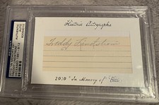 2010 HISTORIC AUTOGRAPHS IN MEMORY OF FREDDIE LINDSTROM AUTO 9/12 PSA/DNA Slab