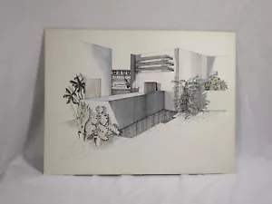 Feder und Tusche Zeichnung Floral Theke Signiert Line Art Unikat Modern Art Sauber - Bild 1 von 6