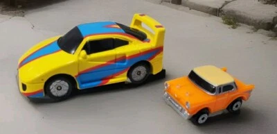 Galoob 1990 Micro Machines Vintage Yellow Ferrari F40 Triplesiders Car ~ RARE!  - Image 1 of 4