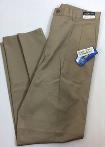 NEW Pendleton Mens Khaki Cotton Classic Chino Pant Pleat Front Uncuffed - Picture 1 of 7