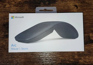 NEW Microsoft Arc Mouse - Souris Arc - Wireless Ambidextrous Mouse - Black - Photo 1/2