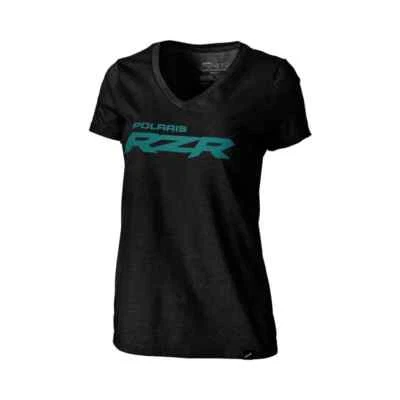 Polaris Women's RZR V-Neck Tee, Black | 2865593 - Image 1 of 2