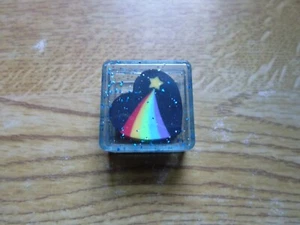 Vintage 1980s Falling Star Heart Cased Eraser Rubber - Picture 1 of 4