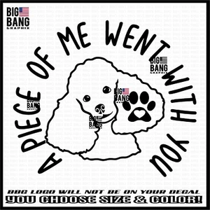 Toy Miniature Poodle Angel Dog In Loving Memory Vinyl Decal Family Pet Memorial - Picture 1 of 5