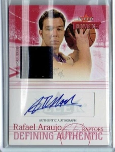 RAFAEL ARAUJO 2004-05 Fleer Throwbacks PATCH AUTO /449 Raptors #DAA-RA - Picture 1 of 2