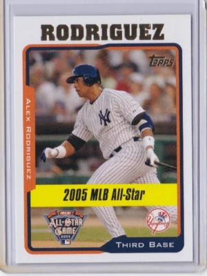 2005 Topps Updates & Highlights #UH176 ALEX RODRIGUEZ NEW YORK YANKEES ID3 - Image 1 of 2