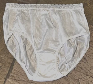 HANES Large WHITE Silky Smooth Semi Sheer Nylon Brief Panties NWOT - Picture 1 of 4