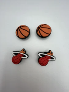 NBA Miami Heat Basketball Team Charm For Crocs Shoe Charms - 4 Pieces - Picture 1 of 1