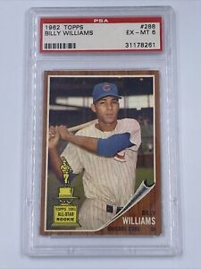 1962 Topps Billy Williams #288 PSA 6 EX-MT Chicago Cubs HOF 1961 All-Star Rookie