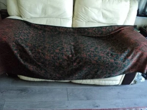 Very Large Antique / Vintage Kashmiri Fine Paisley Shawl Woolen 205cm X 98cm - Picture 1 of 12