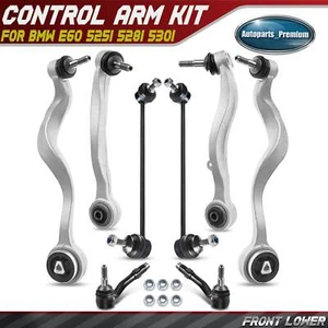 8pcs Front Lower Control Arm Bar Link Tie Rod End Kit for BMW E60 525i 528i 530i - Picture 1 of 9