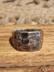 Anello martello vintage in argento sterling firmato retrò 9,5 mm - Foto 1 di 10