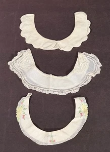 1920s-1950s Children’s/Girls Vintage Batiste Swiss Cotton Emb. Collars - Picture 1 of 2