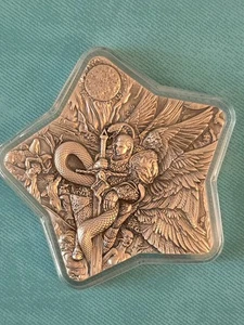 2023 South Korea Lucifer Fallen Angel 2oz Silver Antiqued in capsule - Picture 1 of 3