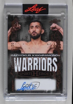 2025 Leaf Metal Sports Heroes Acetate Bronze /30 Saidyokub Kakhramonov Auto - Image 1 of 2