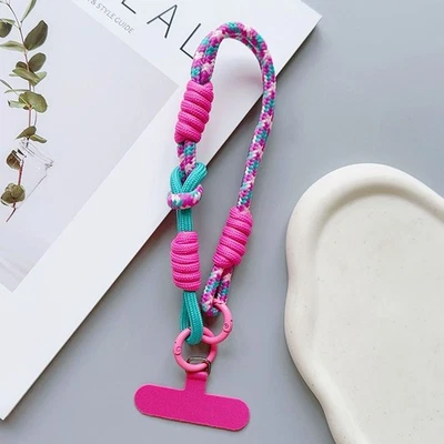 Correa de muñeca con cordón de teléfono de aleación de nailon de 20 cm multicolor para teléfonos inteligentes Foto 1 de 4