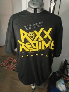 Camiseta de ataque STRYPER Roxx Regime amarilla y negra RARA para hombre XL - Glam Rock - Imagen 1 de 5