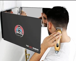 Lipfi’s Barbershop 3-Way Mirror 360 Hair Cut Adjustable Mirror System Open Box - Picture 1 of 14