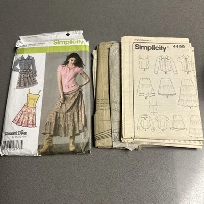 Simplicity 4499 H6 Pattern Uncut Cottage Core Midi Skirts  Tops Size 6-14 - Image 1 of 4