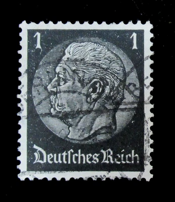 Germany Stamps Scott 415 Deutsches Reich 1 Pfennig Hindenburg 1934 Used NG - Image 1 of 2