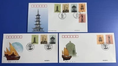 China 2002-10  Historical Relics Lighthouses 中国历史文物灯塔邮票首日封 10v FDC (3 covers) - Image 1 of 2