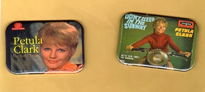 PETULA  CLARK     2  REFRIGERATOR MAGNET  WITH ROUNDED CORNER - Image 1 of 2