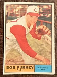 1961 TOPPS # 9 BOB PURKEY OF THE CINCINNATI REDS NM CONDITION - Picture 1 of 2