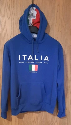 Sudadera con capucha azul Italia para mujer talla L Foto 1 de 4
