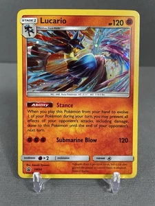 HD SWIRL Mew Tail - Lucario SM54 SM Black Star Promo Cosmos Holo Pokémon #2 - Picture 1 of 3