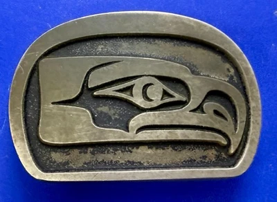 Seattle Seahawk Vintage 70's Sandcast Vintage Belt Buckle - Image 1 of 4