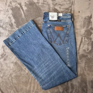 NUEVO Wrangler Jeans 35 Mujer Azul Retro Bailey Pantalón Bota Mantiene Ajuste Elástico - Imagen 1 de 17