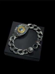 925 Sterling Silber Spinning Tibetisches Mantra Armband | 82 Gramm /8,6 Zoll Länge - Bild 1 von 10