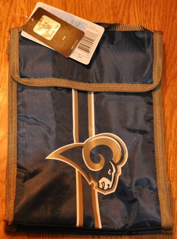 St Louis Rams Insulated Lunch Bag Cooler NEW 9" x 7" x 4.5" Cover
