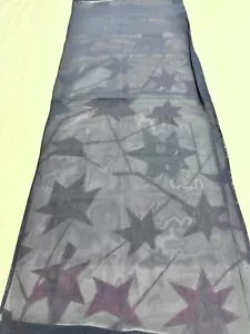 Vintage Japanese kiomono Sya fabric silk Navy Base 1.7 Yard Long v171 - Picture 1 of 9