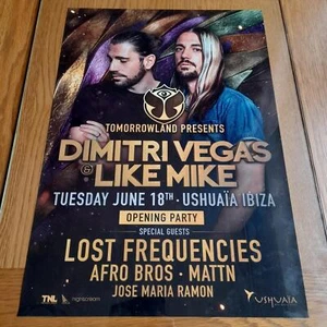 TOMORROWLAND @ USHUAIA CLUB 2019 - IBIZA CLUB POSTERS - DJ EDM HOUSE MUSIC - Picture 1 of 14