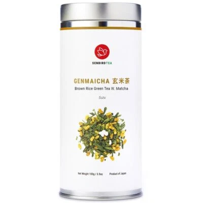 Premium Genmaicha With Matcha - Japanese Brown Rice Green Tea With Matcha - F... - Image 1 of 4