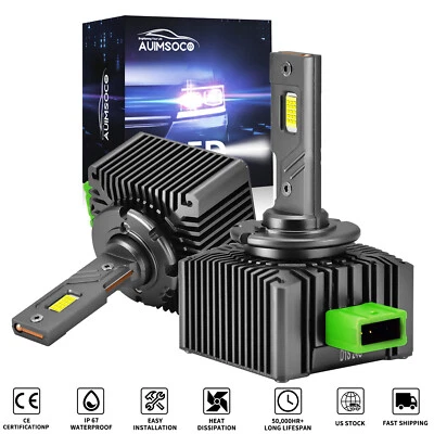 For Buick Cascada 2016-2019 D3S D3R LED Headlight Bulbs Super Bright White 2Pcs - Image 1 of 4