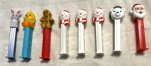 Holiday Pez Dispenser Christmas Easter Bunny Santa Snowman Gingerbread Chick Lot - Picture 1 of 12