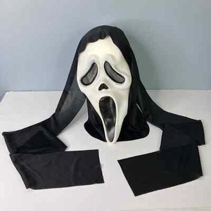 Easter Unlimited Scream Ghostface Mask Long Separate Shroud No Glow Fun World - Picture 1 of 16