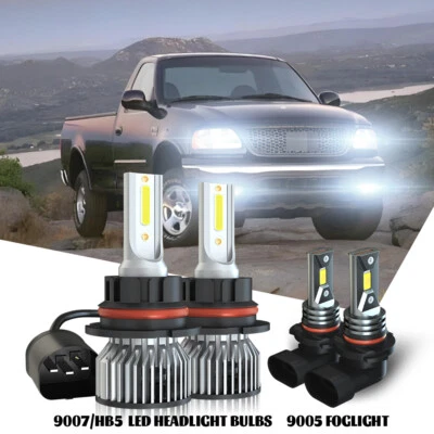 For Ford F-350 Super Duty 2001-2004 9007 LED Headlights+9145 Fog Light Bulbs Kit - Image 1 of 4