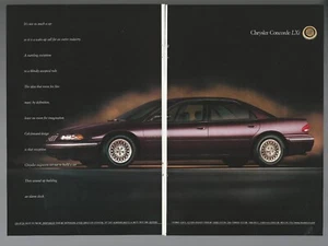 1996 CHRYSLER CONCORDE 2-page advertisement, green sedan, Chrysler print ad - Foto 1 di 3