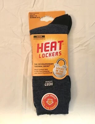 Calcetines térmicos Heat Lockers azul cálido para hombre 7-12 para mujer 8-13 nuevos con etiquetas Foto 1 de 4