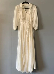 Rogers Runproof Long Nightgown Gown Robe Lingerie Set Nylon Tricot Peignoir Vtg - Picture 1 of 24