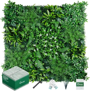Grass Wall, Artificial Boxwood Panels 20"X20"(12Pcs), Privacy Hedge Fence Screen - Picture 1 of 7