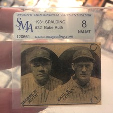 1931 Strip Card - Babe Ruth, Earle Combs, Charlie Klein, And Hazem Cuyler