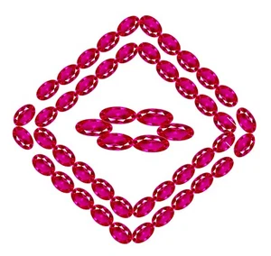 Lote de 50 piezas de gemas de corte ovalado certificadas de piedras preciosas sueltas 8x6 mm rubí rojo natural W274 - Imagen 1 de 10