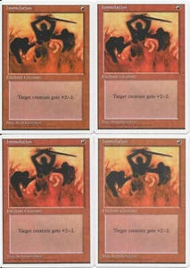 MTG: IMMOLATION 4th Edition COMMON; played, Excellent condition x4 - Picture 1 of 2