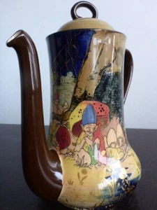 ROYAL DOULTON GNOMES CHOCOLATE/COFFEE POT Ca 1920s RARE ITEM - Picture 1 of 17