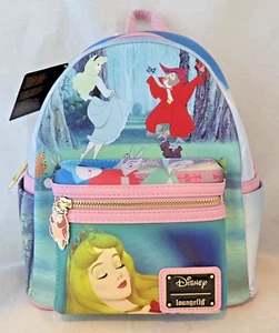 DISNEY LOUNGEFLY Sleeping Beauty Princess Scene Mini Backpack Aurora NWT - Imagen 1 de 14